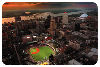 Aerial View of Downtown Memphis