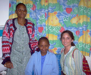 Whitney Partin, R.N., with a Cardiac Patient in Keyna