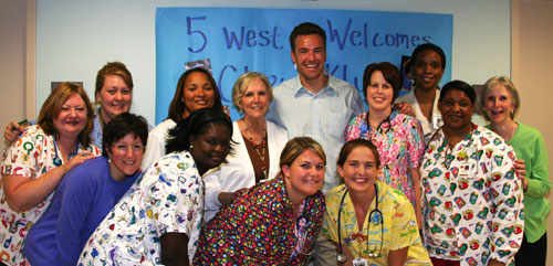 Chris Klug and 5 South Nurses