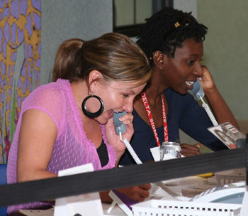 Volunteers answer calls at the 9th Annual Radiothon
