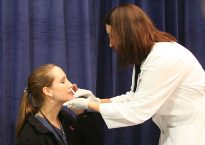 Le Bonheur Children's Associate receives one of the first doses of the H1N1 Vaccine administered in the nation.